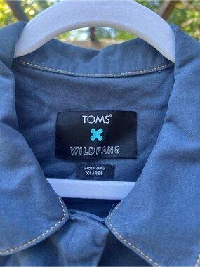 TOMS x Wildfang The Essential Navy Blue Long Sleeve Coverall Utility Jumpsuit